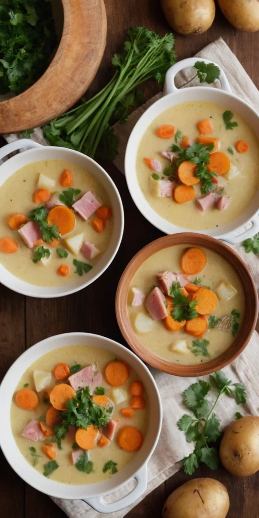 Slow Cooker Ham and Potato: Easy Crockpot Scalloped Potatoes. Enjoy cheesy scalloped potatoes and ham made easy in a slow cooker! Perfect leftover ham casserole.