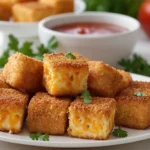 Crispy on the outside and gooey inside, these Mozzarella Fried Cheese Bites are the perfect snack or appetizer for any cheese lover to enjoy