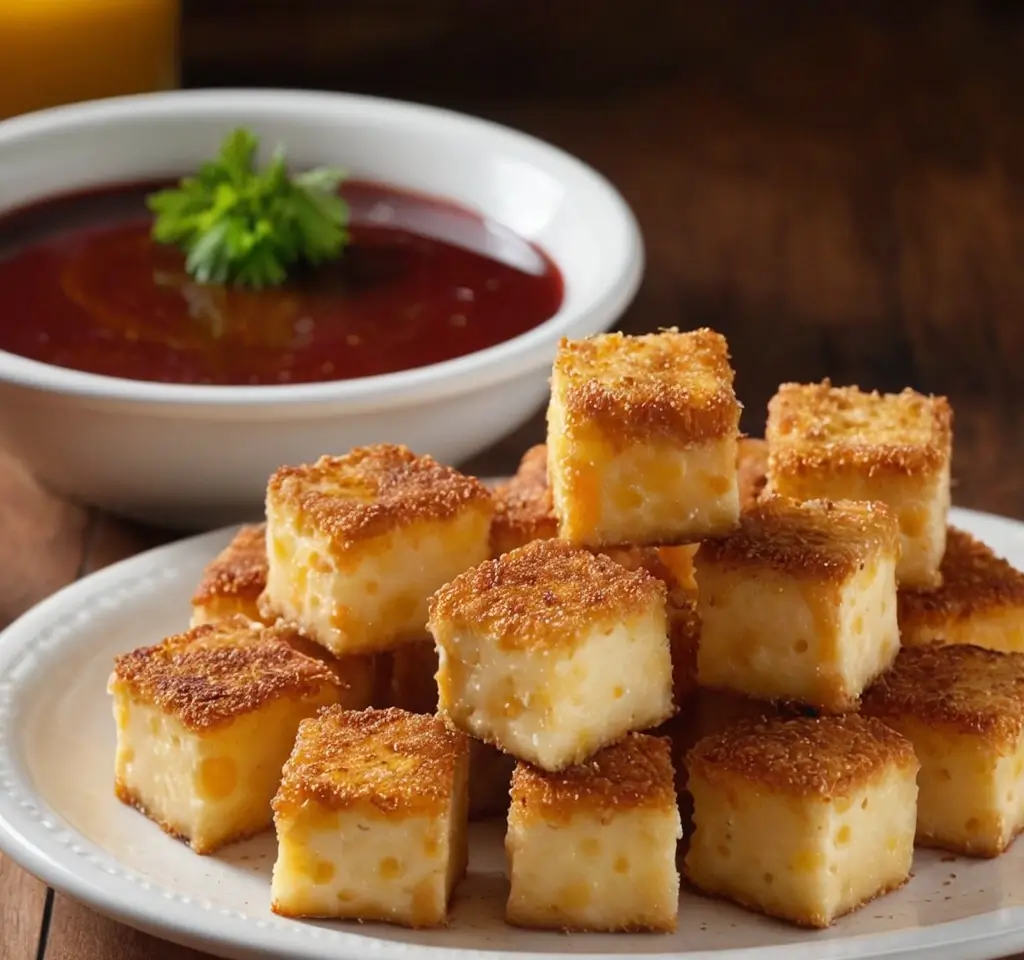 Crispy on the outside and gooey inside, these Mozzarella Fried Cheese Bites are the perfect snack or appetizer for any cheese lover to enjoy