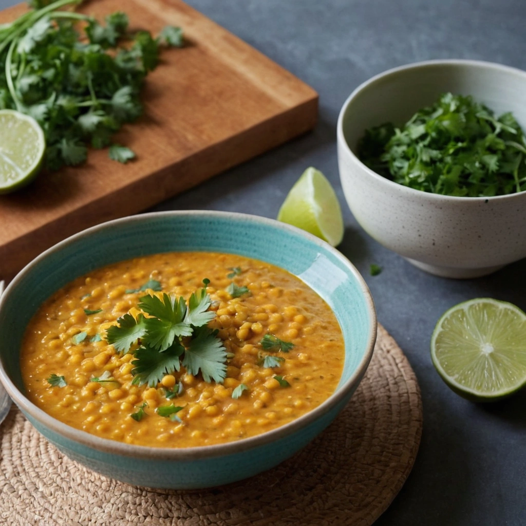 This easy slow cooker butternut squash lentil curry is the ultimate vegan comfort food. A perfect keyword for meal prep, healthy dinners, and busy nights.